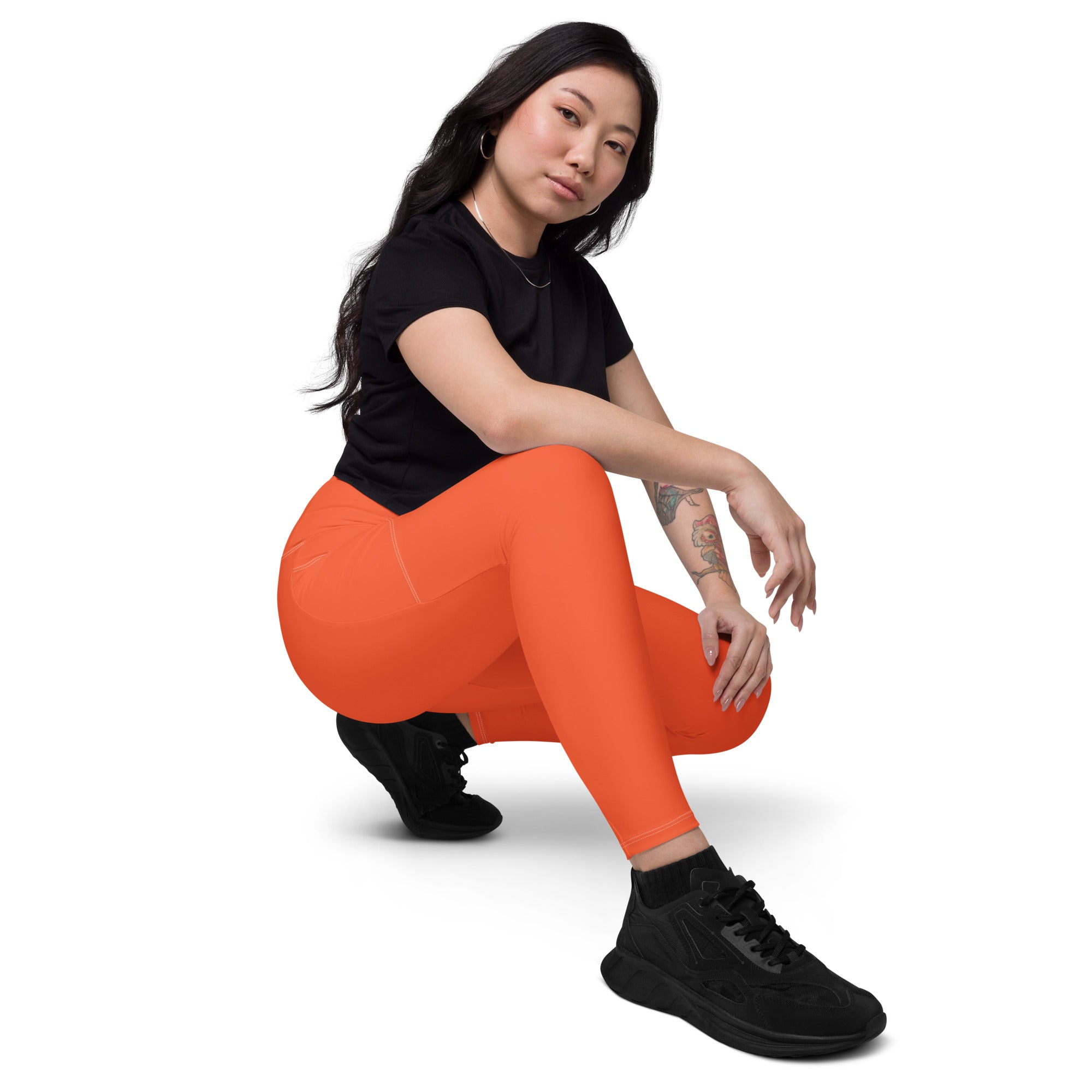 Burnt Orange Leggings with Pockets | All Sizes